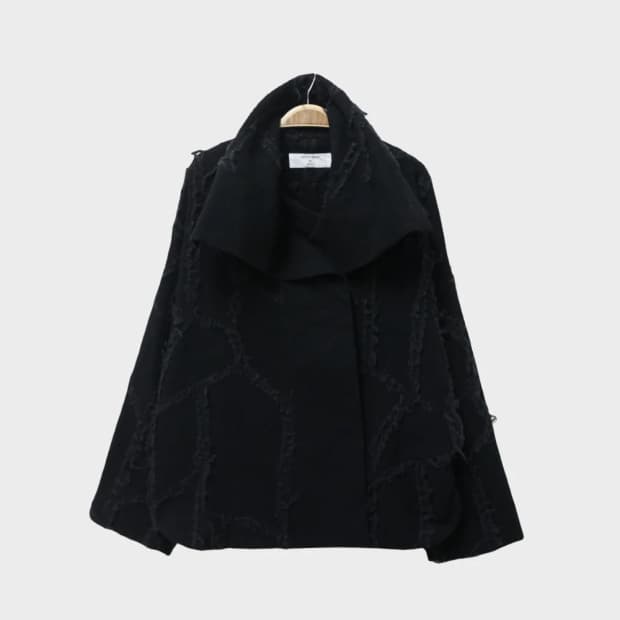 KEIKO KISHI BY NOSH 그런지 빅카라 자켓 64100