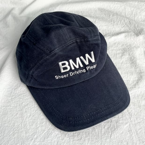 BMW 빈티지 네이비 볼캡 모자