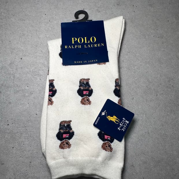 🧦 Polo Ralph Lauren 베어 패턴 양말 (새상품)