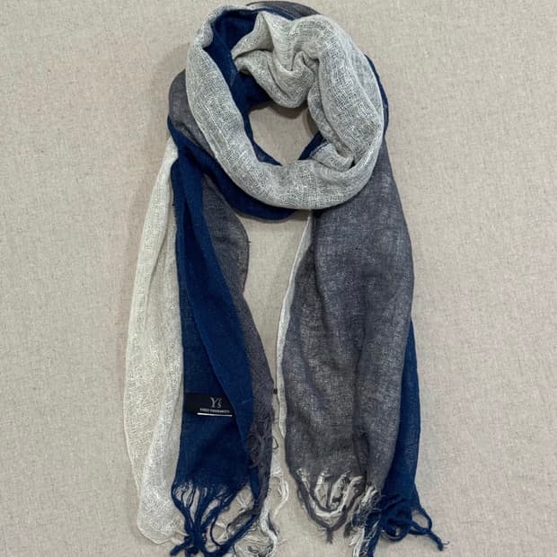 요지야마모토 린넨 레이어드 머플러
