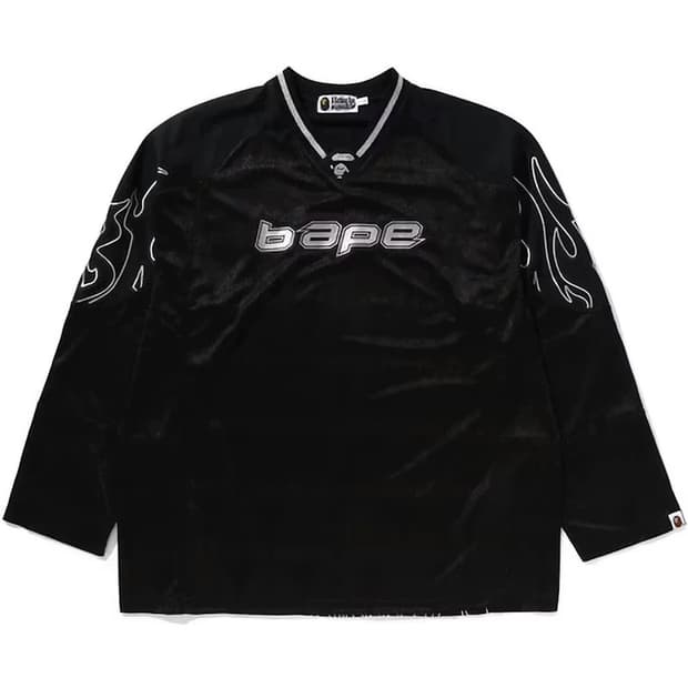 베이프 플레임 풋볼 져지