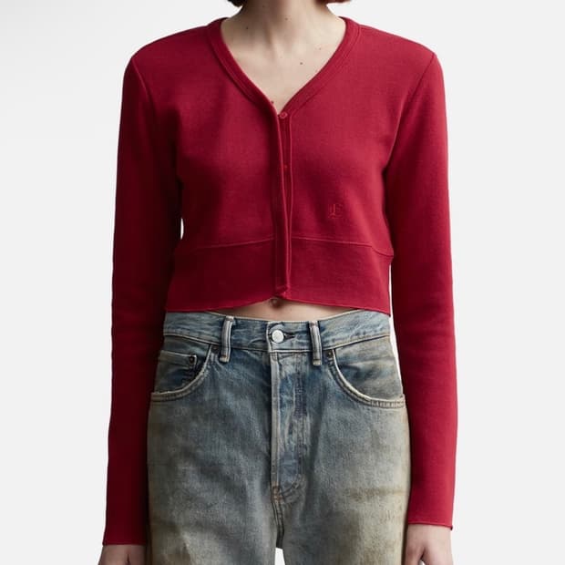 leey 가디건 레드