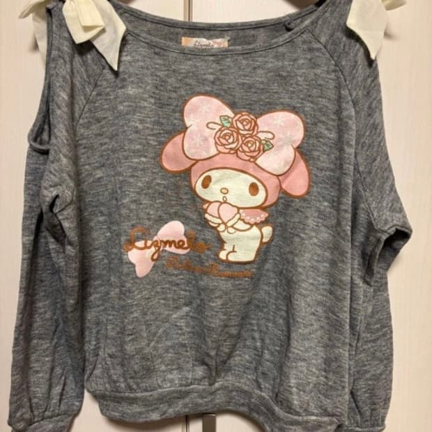 리즈리사 리즈멜로 리즈메로 마이멜로디 오프숄더 리본 그레이 히메갸루