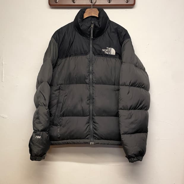 노스페이스 700필 눕시 진 그레이 구스다운 패딩  