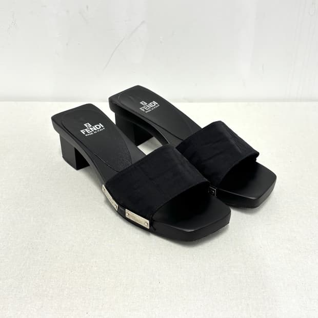 FENDI Zucca Mule Heels