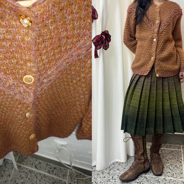 sunset orange cardigan