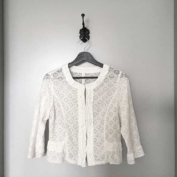 eyelet cotton blouse