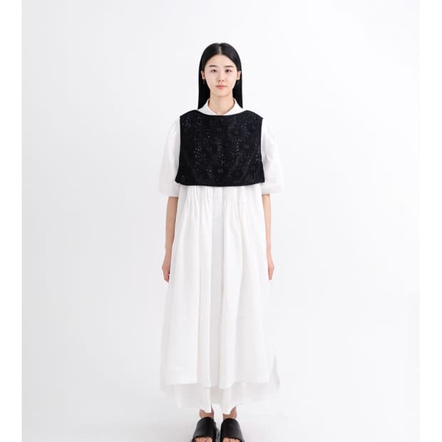 유노이아 Macrame Crop Vest 베스트