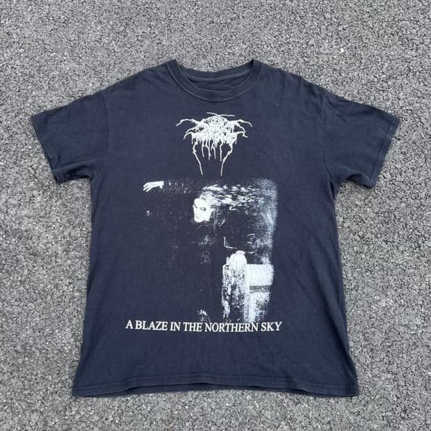 빈티지 00s Darkthrone 티셔츠