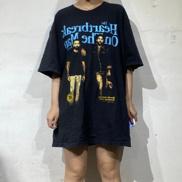 미국 빈티지 Dan+Shay 2024 투어 그래픽 반팔 티셔츠 XL