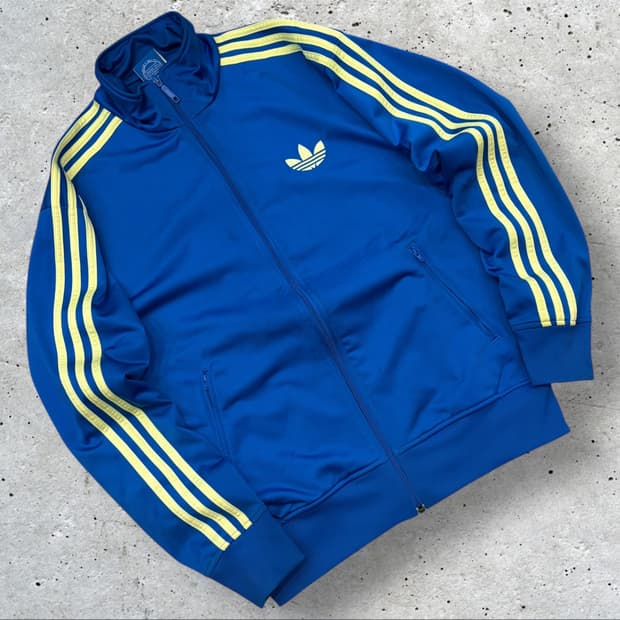 [M] 12s 아디다스 파이어버드 트랙탑 져지 블루 옐로우 B539