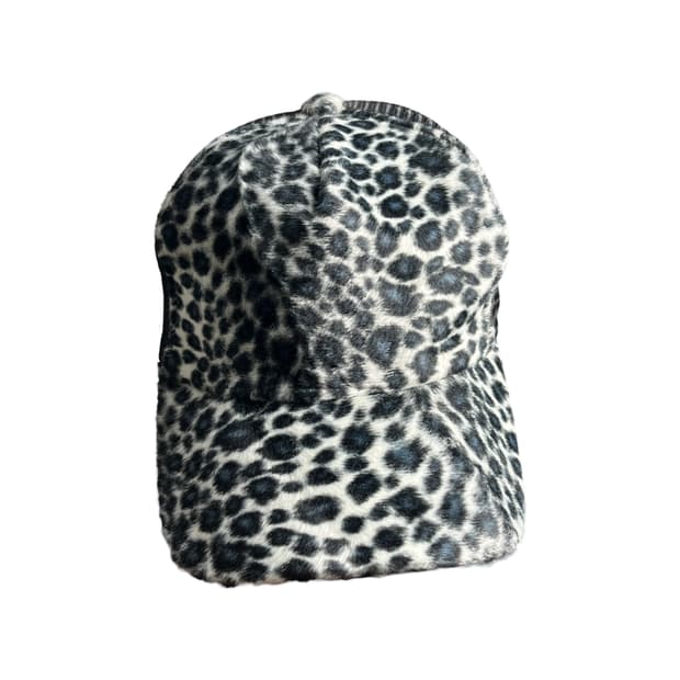 레오파드 메쉬캡 블랙