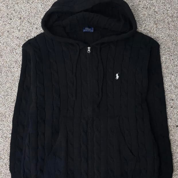 폴로 니트 집업