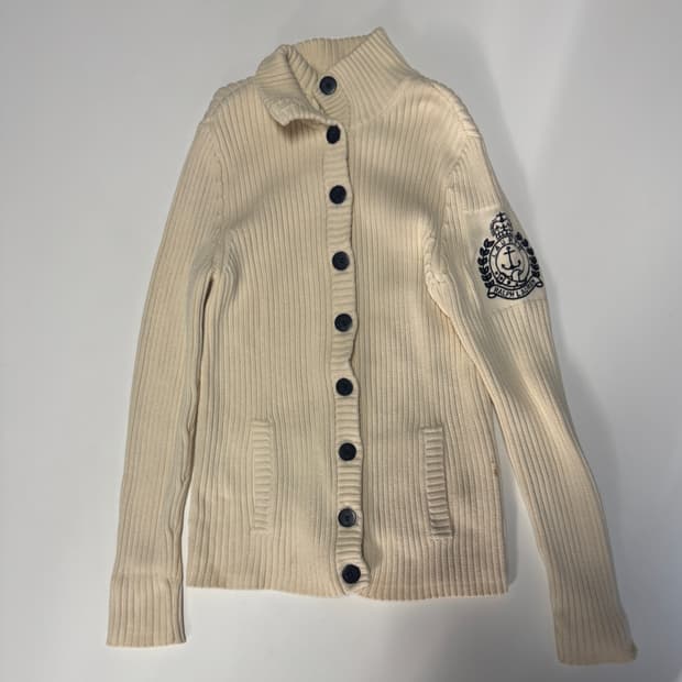 희귀!! 여성 랄프로렌 그린라벨 코튼 니트 버튼 골찌 가디건 S