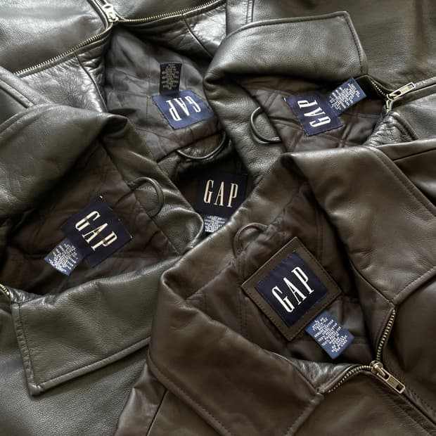 90s Old GAP Leather Jacket