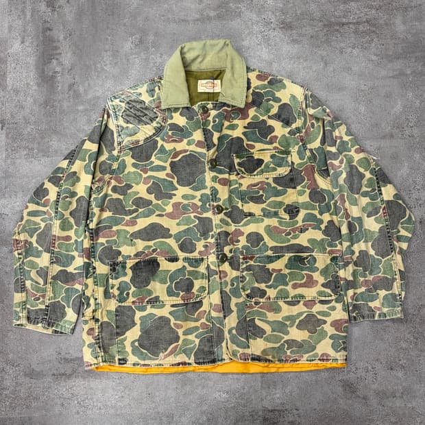 80s SAFTBAK 덕 카모 헌팅 자켓