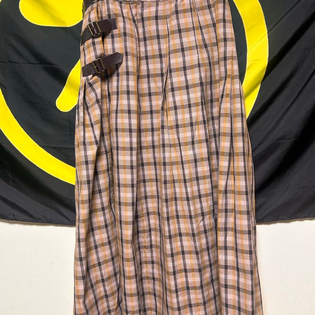 영국풍 모리걸 체크무늬 롱 스커트