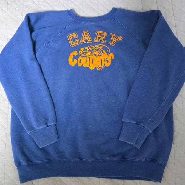 [XL] 70s 빈티지 챔피온 스웻 맨투맨 페이디드 네이비 트루빈티지