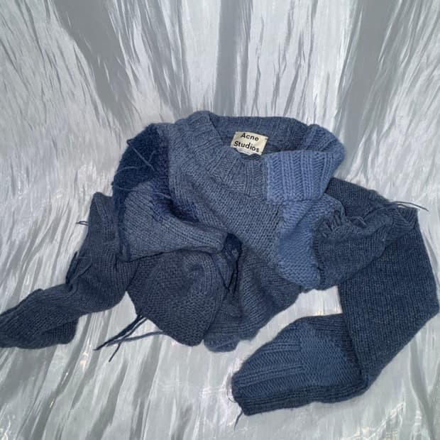 Acne 17aw ovira patch work knit 