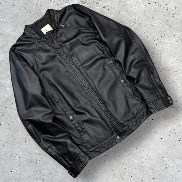 [M] 디젤 블랙 양가죽 레더 자켓 B557