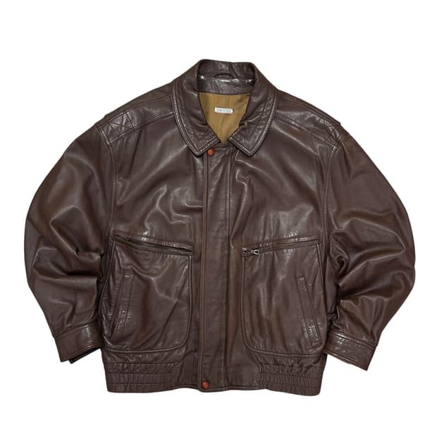 Bally 90s A2 리얼레더 자켓(OS)