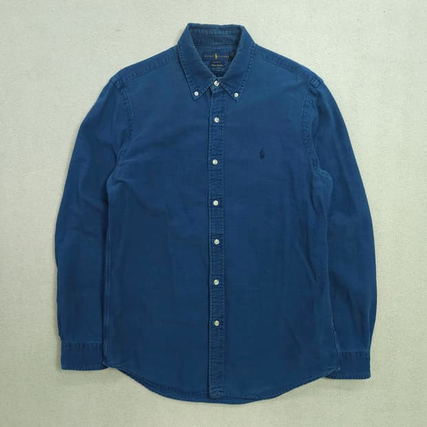 폴로 랄프 로렌 인디고 가먼트 다이 옥스포드 셔츠 M 커스텀핏
