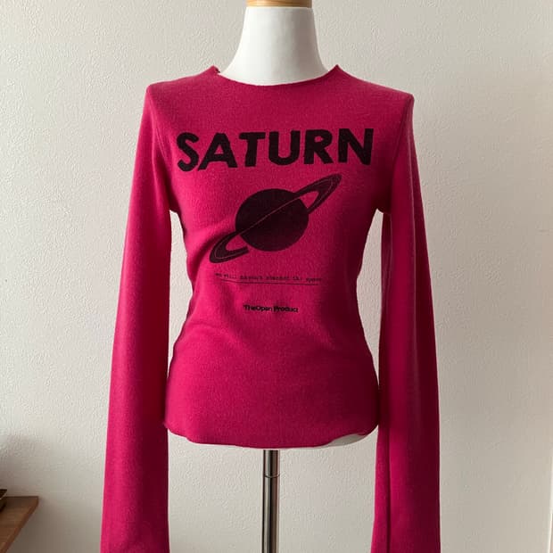 TheOpen Product 더오픈프로덕트 새턴 니트 핑크 y2k 딱붙핏