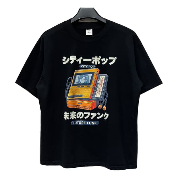 JPN 레트로 시티팝 프린팅 숏슬리브 반팔티 XL