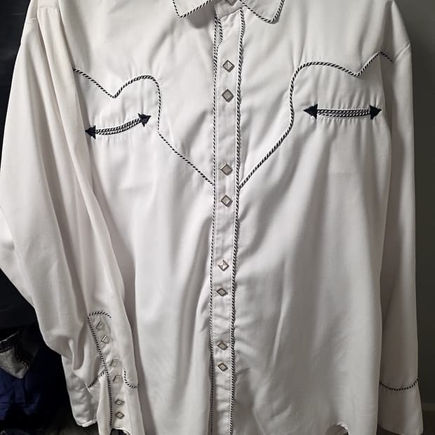 흰색 scully 웨스턴 셔츠 XL