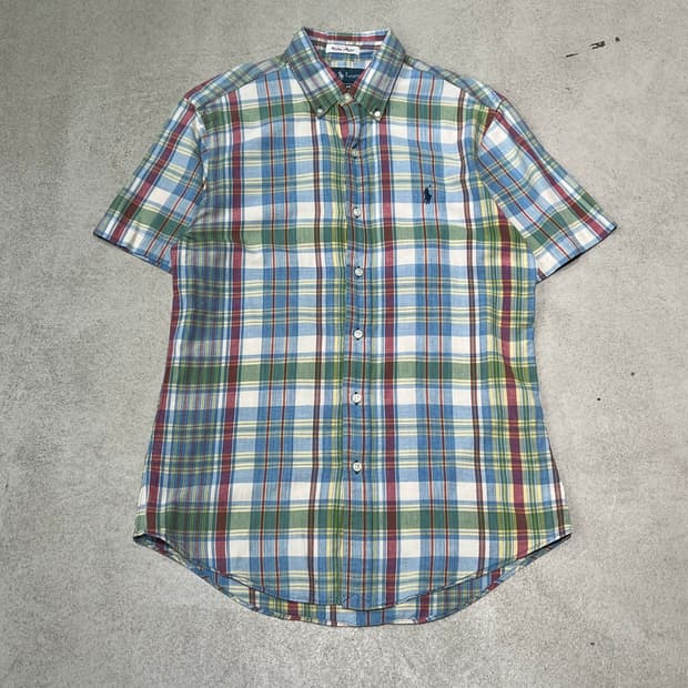 폴로 랄프로렌 체크 하프셔츠 s10613