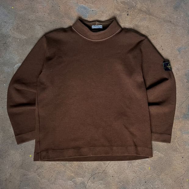 98AW 스톤아일랜드 아카이브 립 모크넥 니트 점퍼