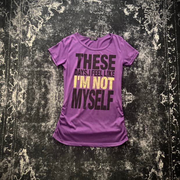 “CHAMI CHAMI“ Y2K Printed Purple T-Shirt