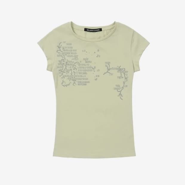 웰빙익스프레스 반팔 티셔츠 Message Vine Half Sleeve