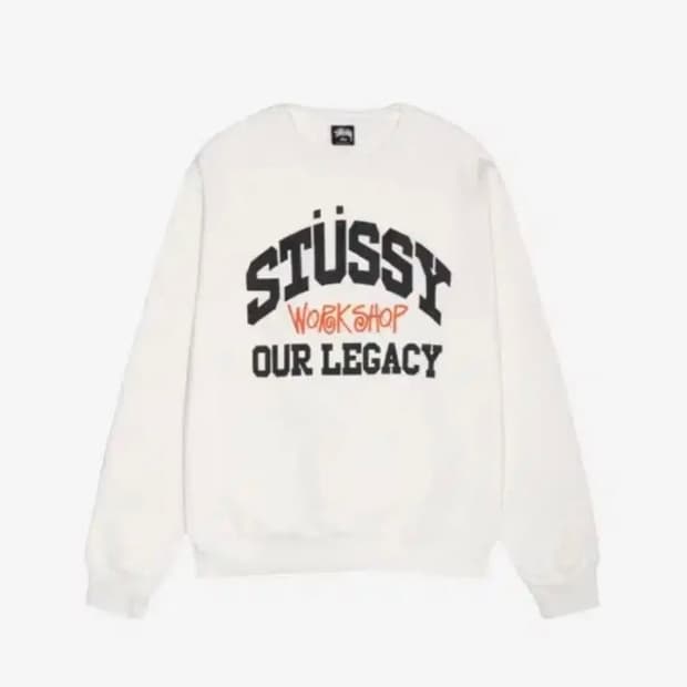 스투시 아워레가시 맨투맨 L 아이보리