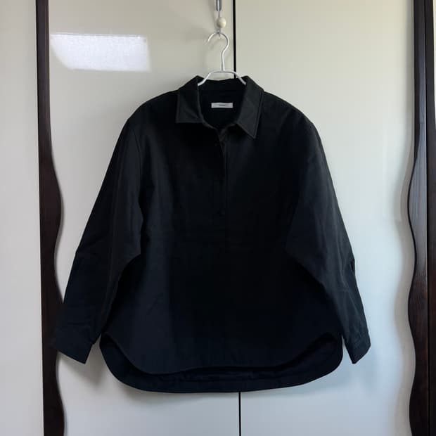 오브헤덴 코튼 패디드 셔츠 블랙