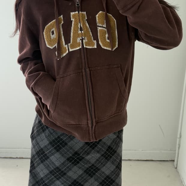 일본빈티지 Gap 브라운 후드집업
