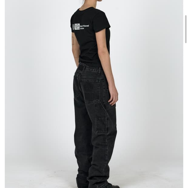 플라스틱프로덕트 MPa PAINTER DENIM PANTS (BLACK)