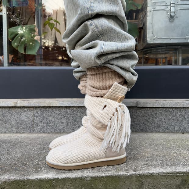 2000s Y2K 니트 카디 어그 부츠