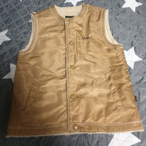 후아유 USA 리버시블 후리스 패딩 조끼 베스트 (S)