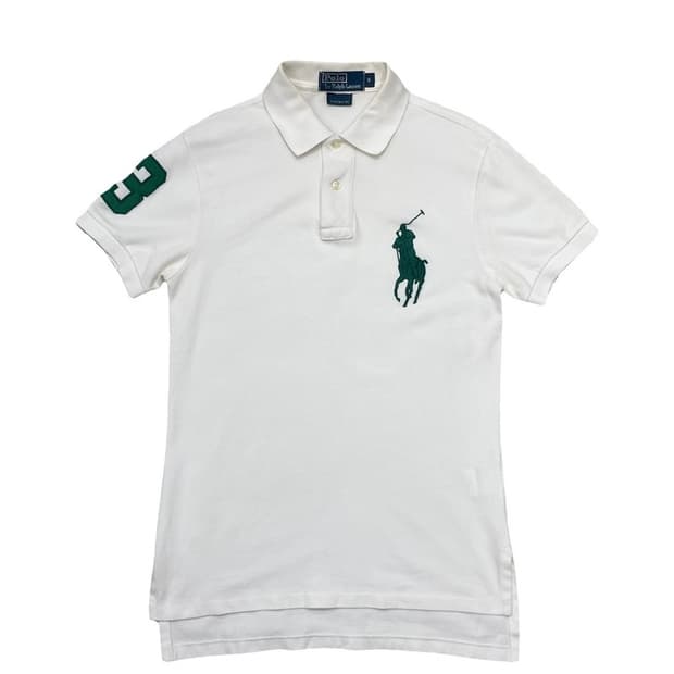 POLO BY RALPH LAUREN 화이트+그린 빅포니 PK S
