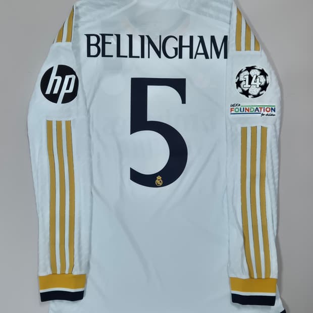 23-24 레알마드리드 홈 주드 벨링엄 긴팔유니폼 L사이즈(하자있음)