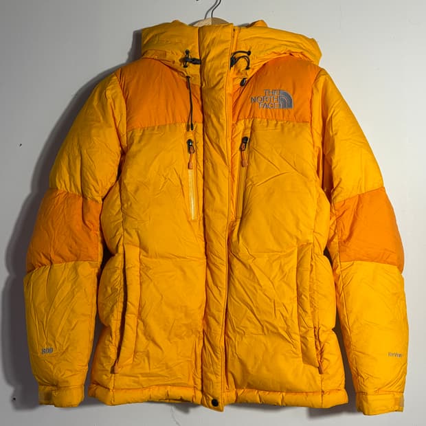 노스페이스 800필 옐로우 하이벤트 다운 패딩 자켓
