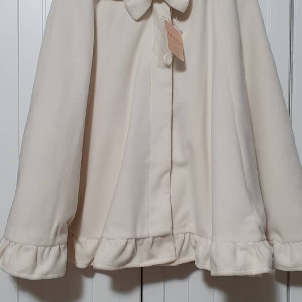 리즈리사 망토 리본 코트