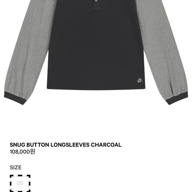 SNUG BUTTON LONGSLEEVES CHARCOAL