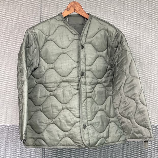 (미사용 2개) 미군 오리지널 M65 필드자켓 내피 미디엄 신형 라이너