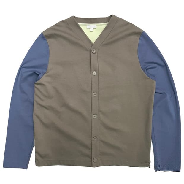 COS 배색 코튼 가디건 XL