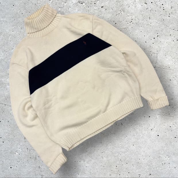 [M] 폴로 랄프로렌 아이보리 터틀넥 니트 스웨터 D128