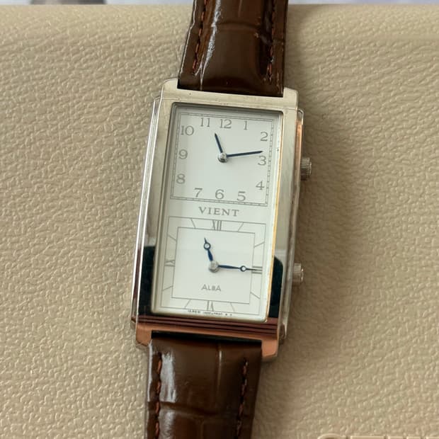 Seiko 세이코 쿼츠 ALBA Vient 듀얼 타임 1995