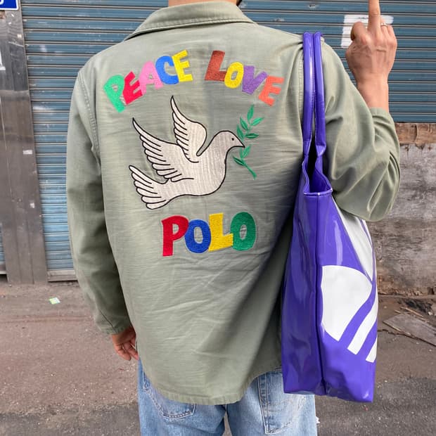 폴로 PEACE LOVE 피죤 퍼티그 자켓 M