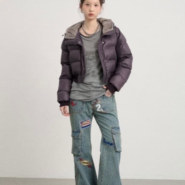 아치하라 achihara 패딩 퍼플 구해요